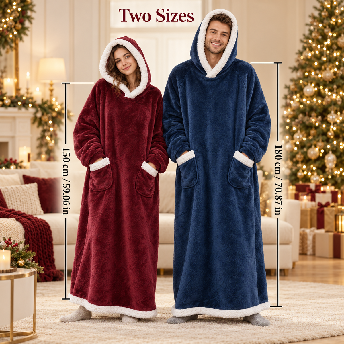 Cozy Days – Extra Long Blanket Hoodie.